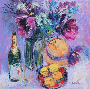 Lila Mohnblumen