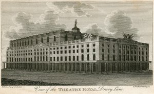 Ansicht des Theatre Royal, Drury Lane, London von T. Prattent