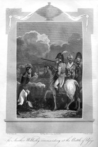 Der Herzog von Wellington kommandiert in der Schlacht von Assaye