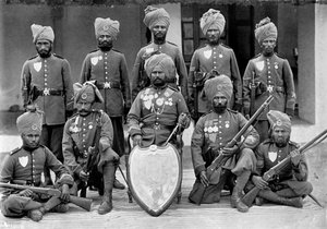Das Meisterschützenteam des 26. Punjab-Regiments der Bengalischen Infanterie, 1896