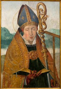Heiliger Blasius - Gemälde aus der Werkstatt von Bruder Carlos (flämischer Maler, tätig zwischen 1517 und 1544) von Taborda Vlame Frey (worshop of) Carlos