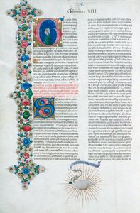 Illuminierte Manuskriptseite aus Decameron, von Giovanni Boccaccio, Italienisch, ca. 1467 von Taddeo Crivelli