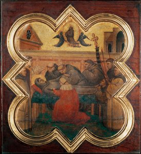 Leben des hl. Franziskus: der Tod des Heiligen - Fresko von Taddeo Gaddi