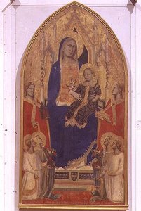 Madonna und Kind auf dem Thron mit SS. Maria Magdalena, Katharina von Alexandria und Engeln