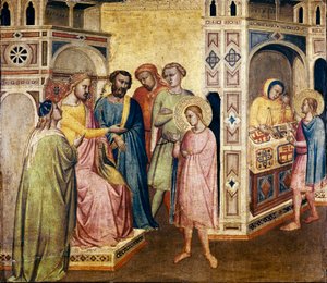 St. Eligius vor König Clothar, um 1365 von Taddeo Gaddi