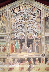 Der Baum des Lebens und Das letzte Abendmahl, 1360 (Detail) von Taddeo Gaddi