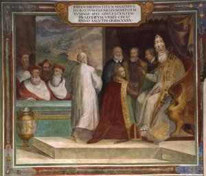 Papst Paul III. segnet seinen Neffen Horace Farnese von Taddeo Zuccari