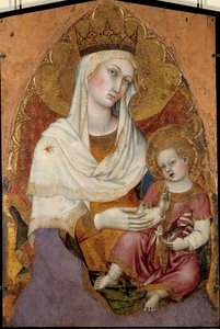 Die Jungfrau und das Kind Altarbild von Taddeo di Bartolo (1363-1422). Um 1400. Dim. 1,04 x 0,69 m. Avignon, Musee du Petro Palais von Taddeo di Bartolo