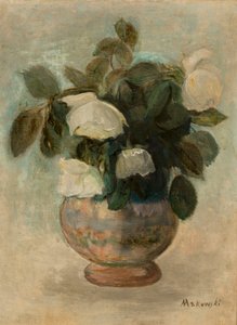 Weiße Rosen von Tadeusz Makowski