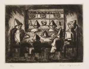 Kinder am Tisch von Tadeusz Makowski