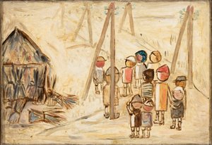 Kinder auf der Straße von Tadeusz Makowski