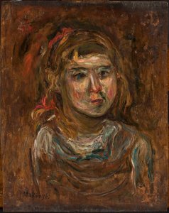 Mädchen mit rotem Band von Tadeusz Makowski