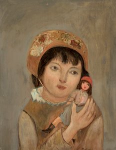 Mädchen mit Puppe von Tadeusz Makowski
