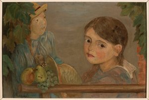 Mädchen mit Trauben von Tadeusz Makowski