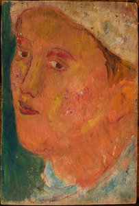 Mädchenkopf mit Hut von Tadeusz Makowski
