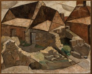 Landschaft mit Häusern von Tadeusz Makowski