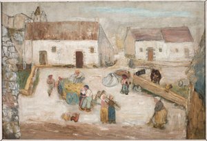 Arbeit im Gehöft von Tadeusz Makowski