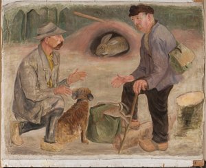 Gespräch mit einem Jäger von Tadeusz Makowski
