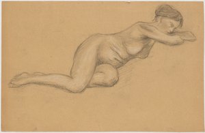 Studie eines schlafenden Aktes einer Frau von Tadeusz Makowski