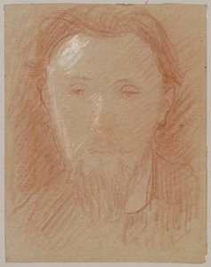 Porträtstudie eines jungen Mannes mit Bart von Tadeusz Makowski