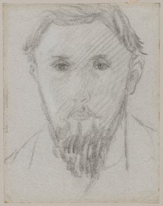 Porträtstudie eines jungen Mannes mit Bart von Tadeusz Makowski