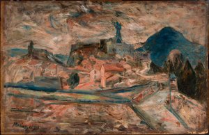 Ansicht einer Stadt in den Bergen (Le Puy) von Tadeusz Makowski