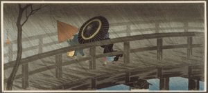 Regen auf der Izumi-Brücke