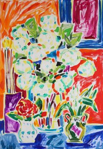 Lebendiges Blumenstillleben