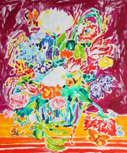 Lebendiges Blumenstillleben von Tamara Jare