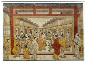 Perspektivische Ansicht von Nakano-Cho von Tanaka Masunobu