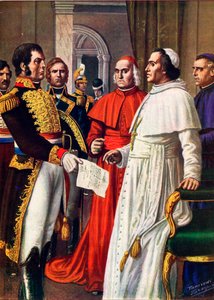 Napoleon übergibt Papst Pius VII. die Haftbefehl