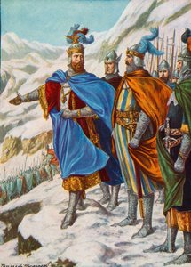 Otto I., Heiliger Römischer Kaiser, fällt 951 in Italien ein