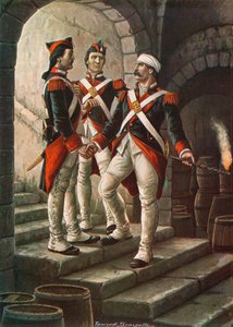 Pietro Micca bei der Belagerung von Turin, 1706 von Tancredi Scarpelli