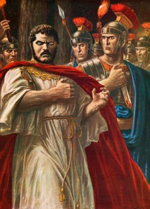 Der Kaiser Caracalla kurz vor seiner Ermordung durch Julius Martialis von Tancredi Scarpelli