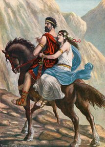 Viriato, der Held von Lusitanien, mit seiner Frau