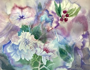 Träumerischer Aquarellgarten von Tanya Lundmark