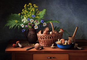 Waldpilzernte von Tatyana Skorokhod