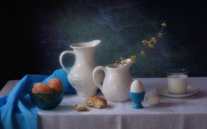 Einfacher Morgentisch
