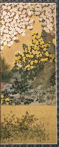 Blumen und Schmetterlinge von Tawaraya Sotatsu