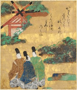 Der Strand von Sumiyoshi aus den Erzählungen von Ise von Tawaraya Sotatsu