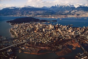 Eine Luftaufnahme von Vancouver