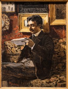 Lesender Mann von Telemaco Signorini