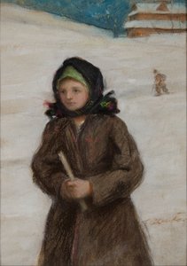 Mädchen mit Kerze