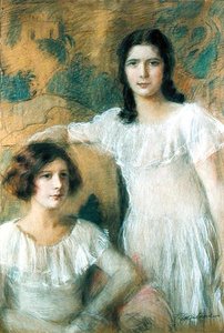Porträt von zwei Mädchen, ca. 1910