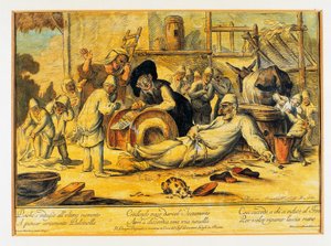 Pulcinella macht ein Testament
