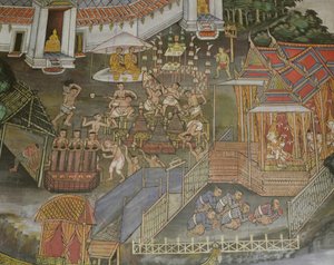 Detail der Stadt Phitsanulok, Wat Bowonniwet Vihara, Bangkok von Thai School