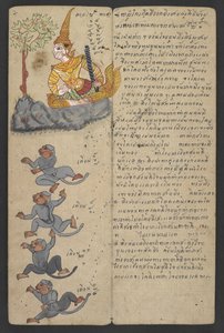 Or 16455 f.7r, Tiere aus dem Tierkreis, aus Phrommachat von Thai School