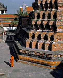 Ansicht des Tempels des liegenden Buddha, ca. 1700 von Thai School