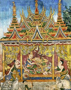 Wiharn Laikarn, Episode aus Jataka Sang Thong