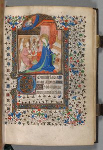 Stundenbuch Gebrauch von Paris: Fol. 37r, Verkündigung, ca. 1420 von The Bedford Master